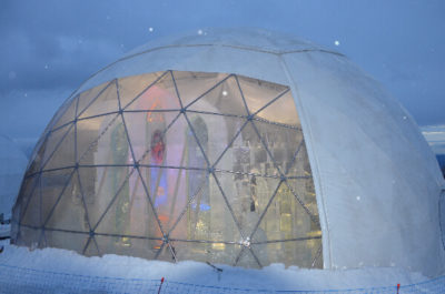 igloo in winter tentify